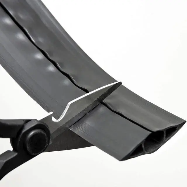Alt view image 3 of 7 - 30ft Floor Cord Cover, Floor Cable Protector, Extension Cord Cover, Protect Wires & Prevent Cable Trips, Cable Management Solution - Cord Cavity = 0.63" (W) x 0.31" (H) - Black