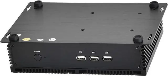 Alt view image 4 of 4 - Fanless Industrial Computer, Mini PC, Intel i7 8th Gen. CPU with Window 11 Pro, 16GB RAM 512GB NVMe SSD, 4xUSB 3.0, HD Port, VGA, 2xCOM RS232, Metal Case