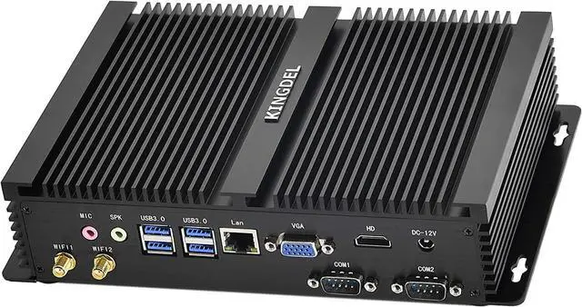 Alt view image 3 of 4 - Fanless Industrial Computer, Mini PC, Intel i7 8th Gen CPU, 32GB DDR4 RAM, 1TB NVMe SSD, HD Port, VGA, 2xCOM RS232, Windows 11 Pro