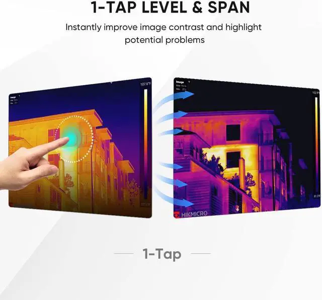 Alt view image 4 of 6 - Pocket2 256 x 192 IR Resolution Thermal Imaging Camera with 8MP Visual Camera, 25 Hz, Wi-Fi, 3.5" Touch Screen Thermal Imager, IP54, -4°F~752°F