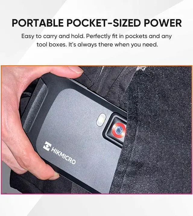 Alt view image 5 of 6 - Pocket2 256 x 192 IR Resolution Thermal Imaging Camera with 8MP Visual Camera, 25 Hz, Wi-Fi, 3.5" Touch Screen Thermal Imager, IP54, -4°F~752°F