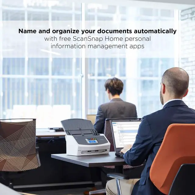 Alt view image 4 of 4 - Fujitsu ScanSnap iX1500 Wireless Color Duplex Document Scanner with Touch Screen for Mac and PC (White Model)