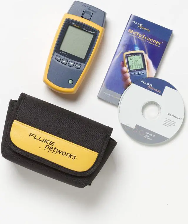 Alt view image 3 of 3 - Fluke Networks MS2-FTK MicroScanner2 Network Cable Tester and Fiber Tester  (MS2-100 + FTK-1000)