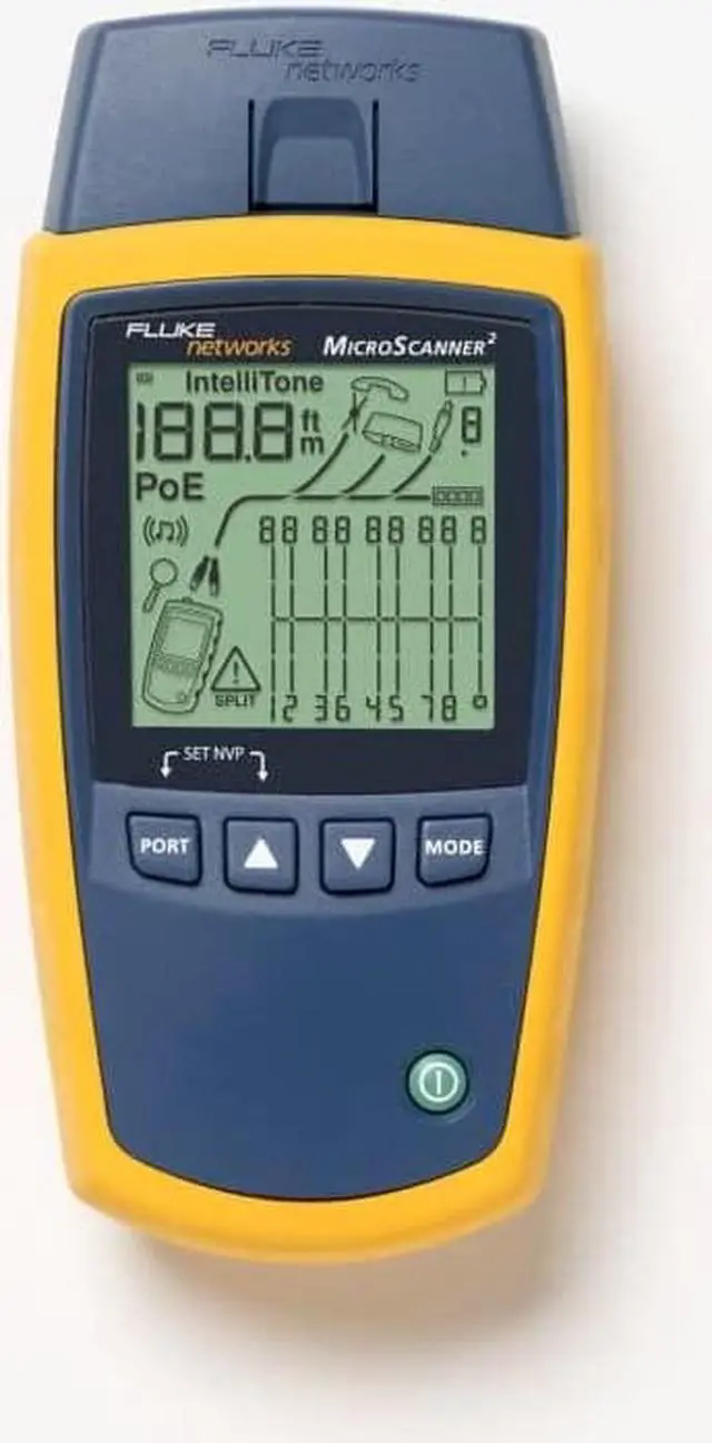 Alt view image 2 of 7 - Fluke Networks MS2-KIT MicroScanner2 Copper Cable Verifier Kit, Troubleshoots RJ11, RJ45, Coax, Tests 10/100/1000Base-T, and Voip, Includes IntelliTone Pro 200 & Remote ID Kit