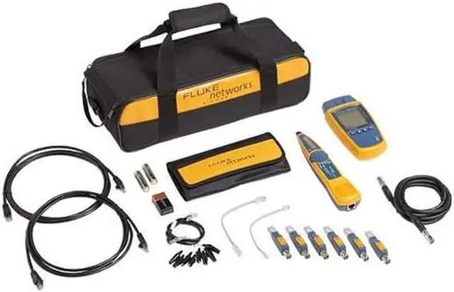 Main image of Fluke Networks MS2-KIT MicroScanner2 Copper Cable Verifier Kit, Troubleshoots RJ11, RJ45, Coax, Tests 10/100/1000Base-T, and Voip, Includes IntelliTone Pro 200 & Remote ID Kit