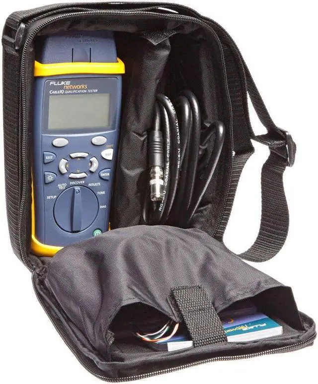 Alt view image 2 of 2 - Fluke Networks - CIQ-KRQ CIQ- KRQ Copper Qualification Tester Kit, Troubleshoots RJ11, RJ45, Coax, Tests 10/100/1000, VoiP and CATV