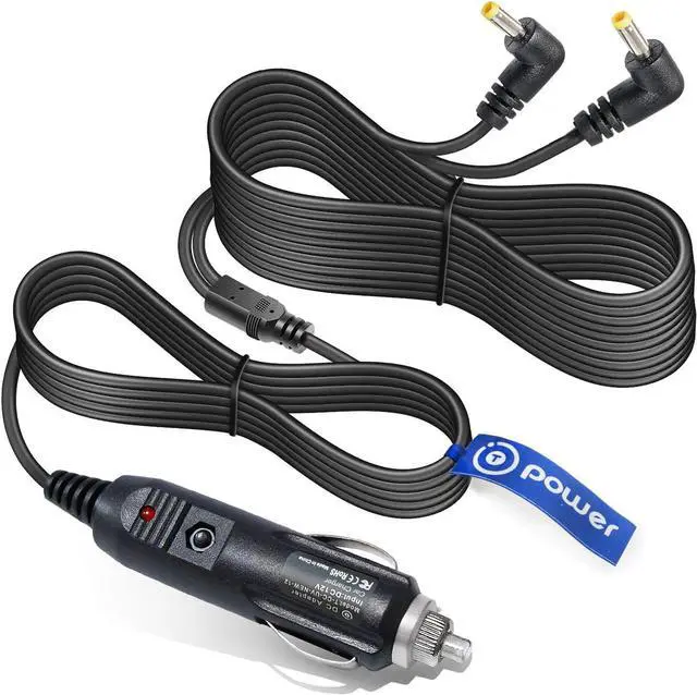 Main image of Dual Screen Auto Car Charger Ac Dc Adapter Compatible with Ematic Proscan Spectroniq FUNAVO WONNIE Milanix NaviSkauto Portable DVD Player Dual-Screens Auto Power Supply Cord