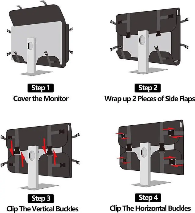 Alt view image 7 of 7 - Carrying Case for 24" Monitors/LCD Screens Compatible with iMac 21.5"/24", Protective Monitor Travel Bag with Padded Velvet Lining