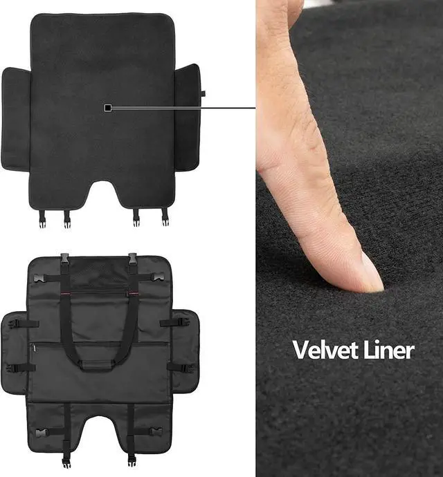 Alt view image 5 of 7 - Carrying Case for 24" Monitors/LCD Screens Compatible with iMac 21.5"/24", Protective Monitor Travel Bag with Padded Velvet Lining
