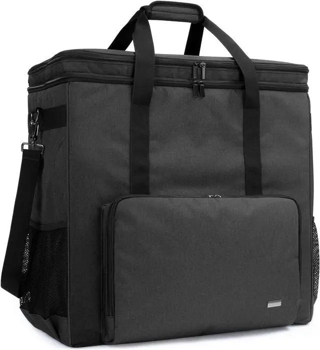Main image of Double-Layer Carrying Case for Computer Tower, Desktop Computer Travel Storage Tote Bag for PC Chassis, Keyboard, Cable and Mouse, Headphone, Bag Only, Black