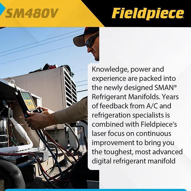 Alt view image 3 of 6 - Fieldpiece SM480V SMAN Digital Manifold Wireless Data Logging