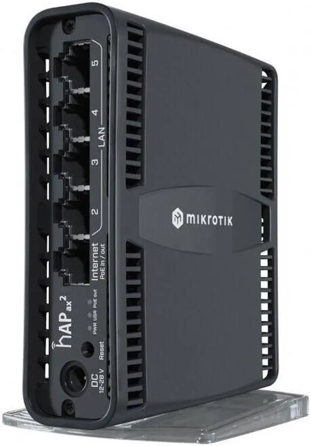 Main image of MIKROTIK WiFi 6 Wave 2 PoE in/out Wireless Router hAP ax2 C52iG-5HaxD2HaxD-TC