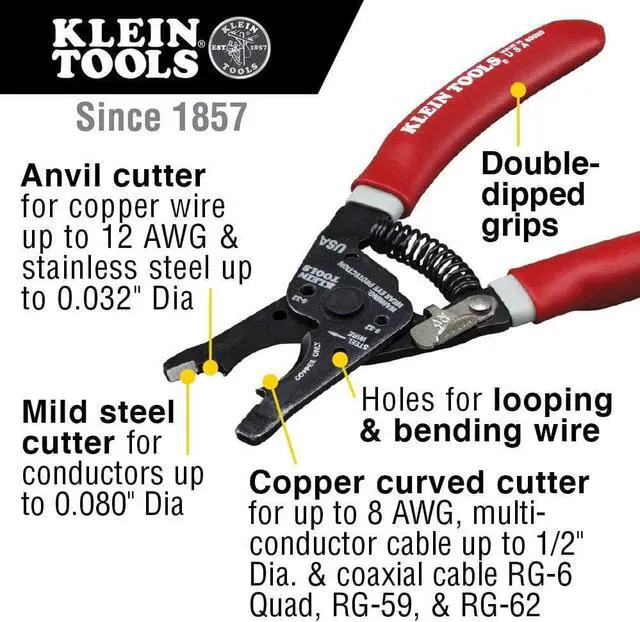 Alt view image 6 of 7 - Klein Tools VDV001-833 VDV ProTech Kit with Transport Case, Cable Stripper, Crimper, Compression Connecters, Cable Cutter, Data/Telephone Plugs