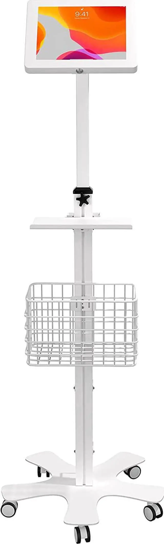 Alt view image 3 of 6 - Medical Mobile Floor Stand with Large Paragon Enclosure, Silver, ipad pro 12.9(2018), ipad pro 12.9(2015/2017), Surface pro 3/4/5/6/7