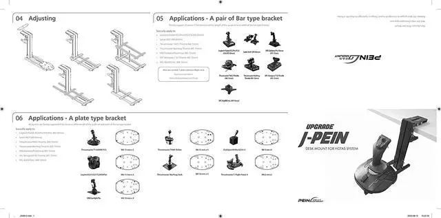 Alt view image 4 of 7 - Desk mount for flight sim game joystick, throttle and hotas systems | Hotas Joystick PC | Hotas Mount | Desk Mount