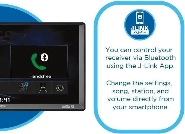 Alt view image 4 of 6 - Jensen CMR270 7-inch LED Digital Media Touch Screen Double DIN Car Stereo | Push to Talk Assistant | Backup Camera Input | Bluetooth | USB Fast Charging | microSD | No CD/DVD