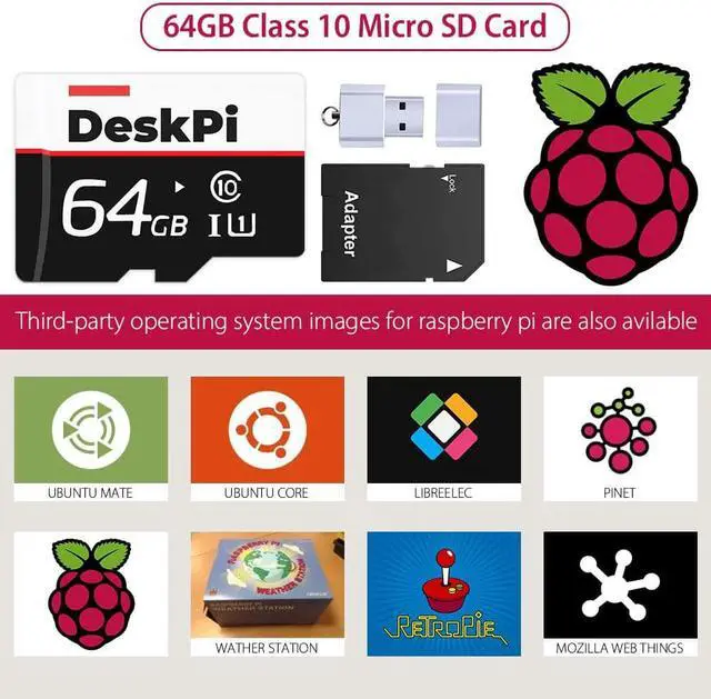 Alt view image 5 of 6 - Raspberry Pi 4 4GB Starter Kit - 64GB Edition, Raspberry Pi 4 Case with PWM Fan, Raspberry Pi 5V 3.6A 18W Power Supply with ON/Off Switch, HDMI Cables for Raspberry Pi 4B (4GB RAM)