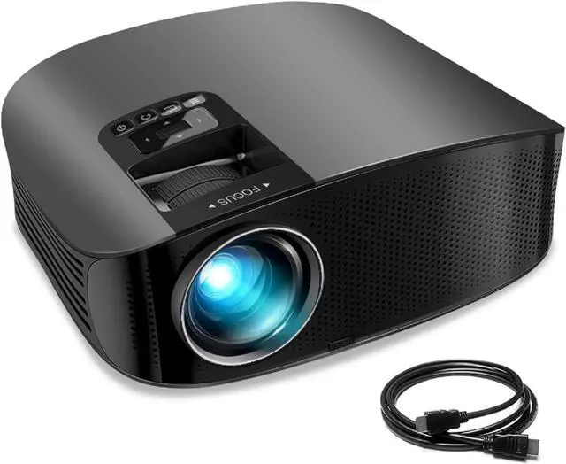 Main image of Projector, Dolby Native 1080P Video Projector, 9500L Outdoor Movie Projector, 230" Supported Home Projector, Compatible with Fire TV Stick, PS4, HDMI, VGA, AV and USB, Black