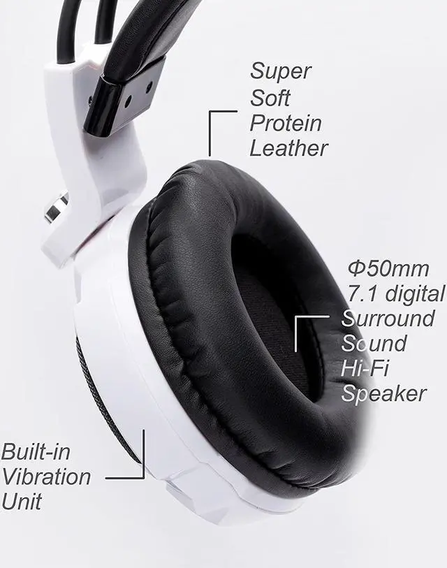 Alt view image 6 of 7 - XIBERIA K3 7.1Virtual Surround Sound Gaming Headset Noise Cancelling Headphone Deep Bass with Microphone