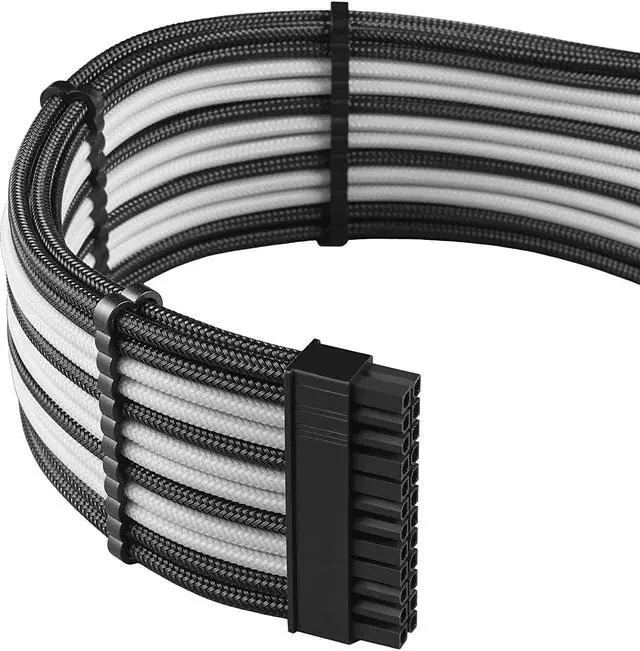 Alt view image 2 of 3 - CableMod Pro ModMesh Sleeved Cable Extension Kit (Black + White)