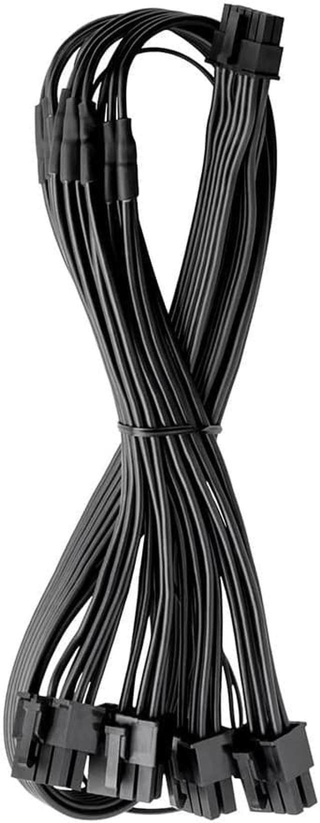 Alt view image 2 of 2 - CableMod Basics C-Series 12VHPWR PCI-e Cable for Corsair (Black, 16-pin to Quad 8-pin, 60cm)