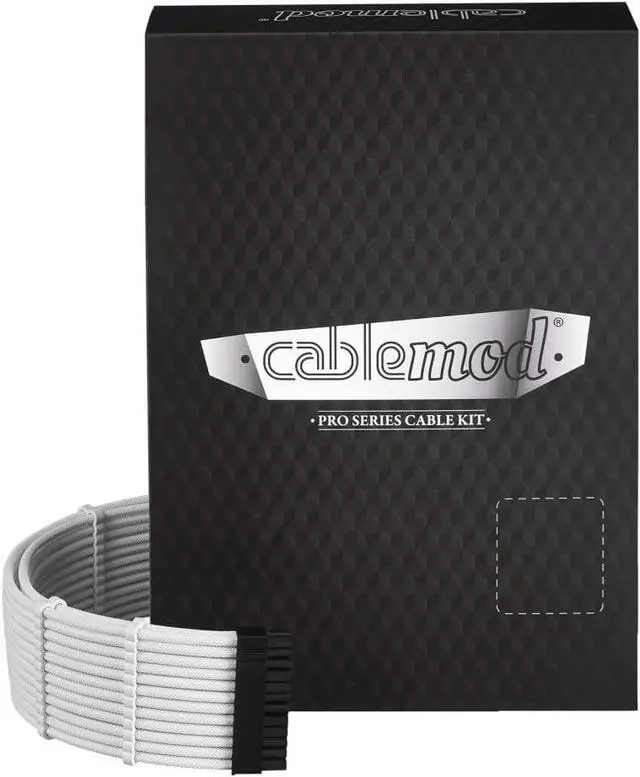 Main image of CableMod C-Series Pro ModMesh Sleeved Cable Kit for Corsair RM Black Label/RMi/RMX (White)