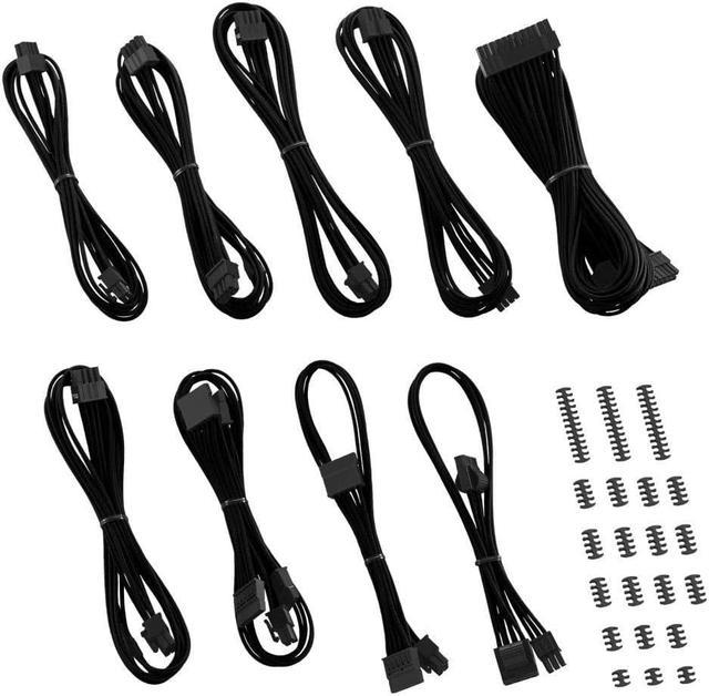 CableMod E-Series Classic ModFlex Sleeved Cable Kit for EVGA G5 / G3 / G2 /  P2 / T2 (Black)