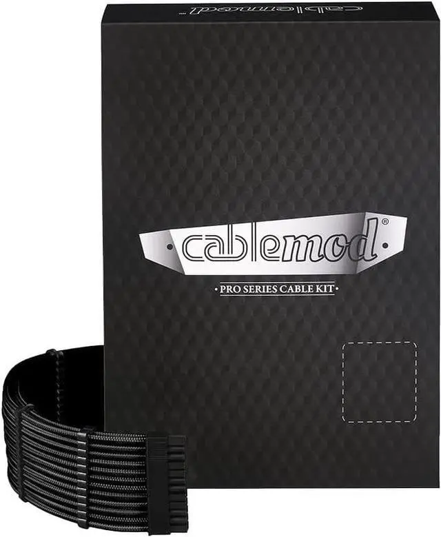 Alt view image 4 of 4 - CableMod C-Series Pro ModMesh Sleeved 12VHPWR Cable Kit for Corsair RM (Black Label) / RMi/RMX (Black)