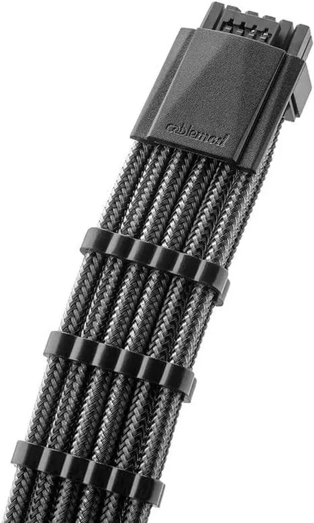 Alt view image 3 of 4 - CableMod RT-Series Pro ModMesh Sleeved 12VHPWR Dual Cable Kit for ASUS and Seasonic (Carbon)