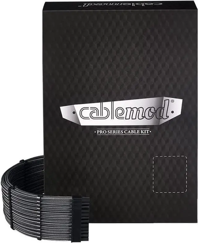 Alt view image 4 of 4 - CableMod RT-Series Pro ModMesh Sleeved 12VHPWR Dual Cable Kit for ASUS and Seasonic (Carbon)