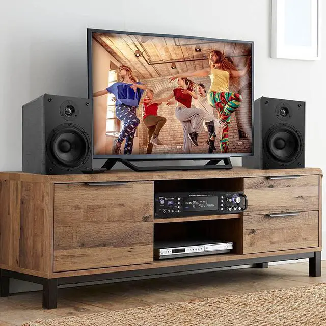 Alt view image 3 of 7 - Pyle Wireless Bluetooth Home Stereo Amplifier - Hybrid Multi-Channel 3000 Watt Power Amplifier Home Audio Receiver System w/AM/FM Radio, MP3/USB,AUX,RCA Karaoke Mic in - Rack Mount, Remote-P3301BAT.5