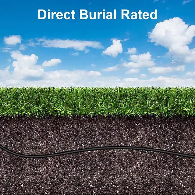 Alt view image 6 of 6 - Cat6 Outdoor Ethernet Cable 200FT, 24AWG CCA Patch Cord, UTP, Waterproof, Heavy Duty, Direct Burial, In-Ground, LLDPE UV Resistant, POE, Network, Internet, Cat 6 Cable with 25 Cable Ties - 200 Feet