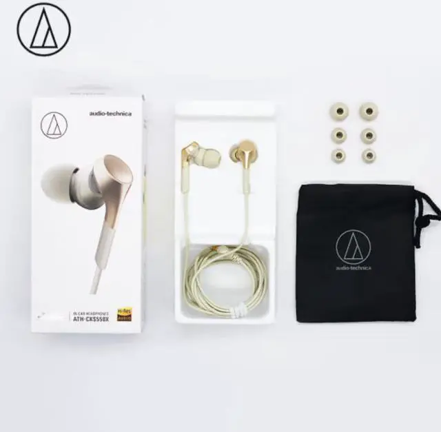Alt view image 3 of 4 - Audio-Technica CKS550X Bass-heavy in-ear wired headphones Music headphones , Champagne Gold