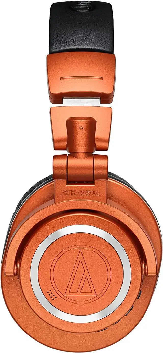 Alt view image 2 of 4 - Audio-Technica ATH-M50xBT2MO Wireless Over-Ear Headphones, Lantern Glow Metallic Orange