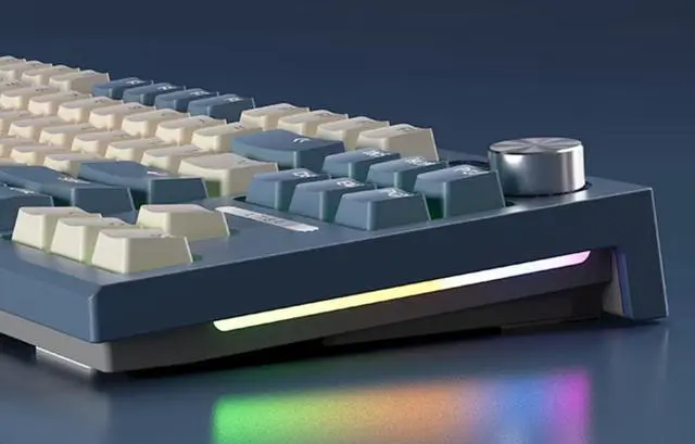 Alt view image 6 of 7 - LANGTU Three mode RGB Hot plug Gaming Mechanical Keyboard , Wired Wireless Bluetooth Gaming Office Keyboard - White LT84