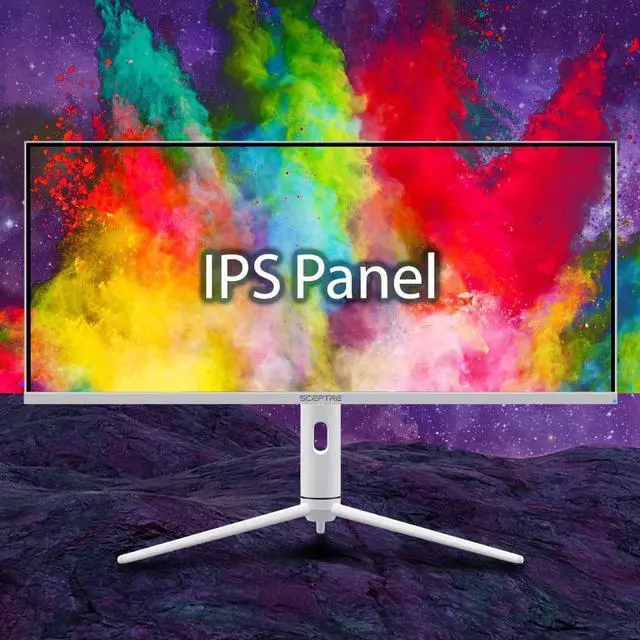 Alt view image 6 of 7 - Sceptre IPS 34" White UltraWide Monitor 3440 x 1440p HDR400 1ms up to 144Hz 95% DCI-P3 AMD Freesync PIP PBP DisplayPort HDMI USB-C Height Adjustable