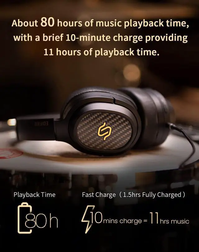 Alt view image 5 of 6 - Edifier STAX Spirit S3 Wireless Planar Magnetic Headphone, Bluetooth Hi-Fi Headphone with Hi-Res & Snapdragon Sound with Mic for Audiophiles, Home, Studio