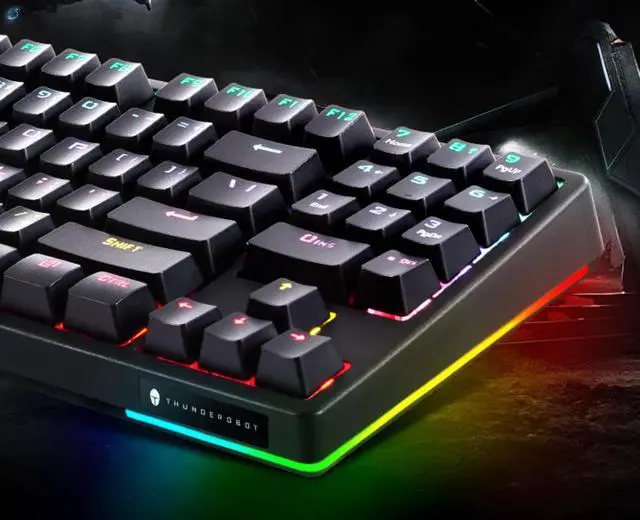 Alt view image 2 of 5 - Gaming Mechanical Keyboard , 89 Key Wired Mixed Light L-type Backlit RGB Lights , Red Switch (Black)