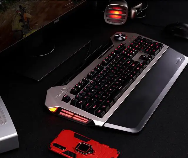 Alt view image 6 of 7 - Metal Gaming Mechanical Keyboard , 104 key Waterproof and Wear-resistant 18 kinds of light effects , Lightning swith