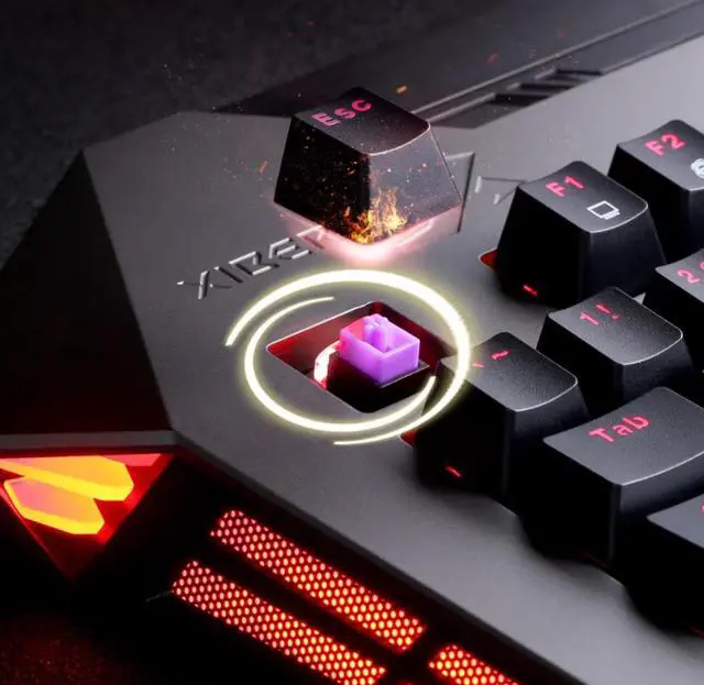 Alt view image 7 of 7 - Metal Gaming Mechanical Keyboard , 104 key Waterproof and Wear-resistant 18 kinds of light effects , Lightning swith