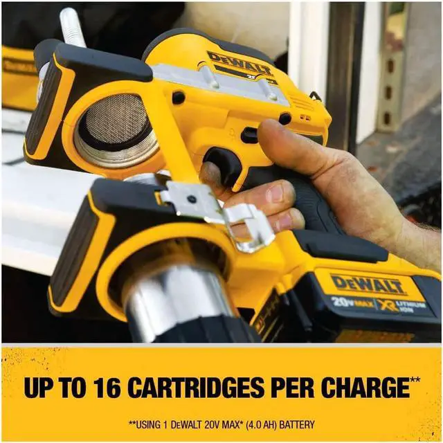 Alt view image 4 of 5 - DEWALT 20V MAX Grease Gun, Cordless, 42 Long Hose, 10,000 PSI, Variable Speed Triggers, Bare Tool Only (DCGG571B)