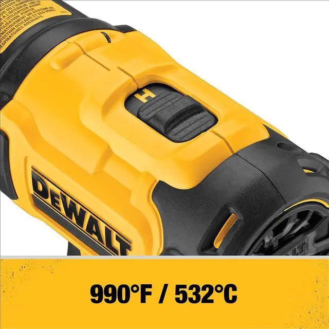 Alt view image 4 of 7 - DEWALT 20V MAX Heat Gun, Cordless, Up to 990 Degrees, 42 Minutes of Run Time, LED Light, Bare Tool Only