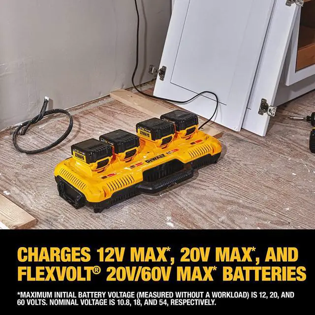 Alt view image 4 of 7 - DEWALT 20V MAX Battery Charger, 4-Ports, Simultaneous Charging for 12V and 20V Max Batteries