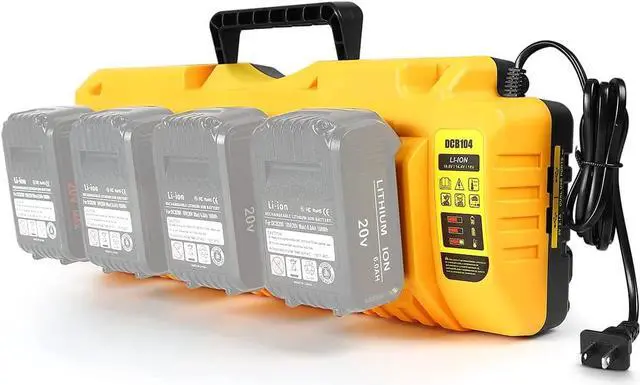 Main image of Battery Charger Station Replacement for Dewalt Battery Charger DCB104, Compatible with Dewalt 12V 20V Max Lithium Battery