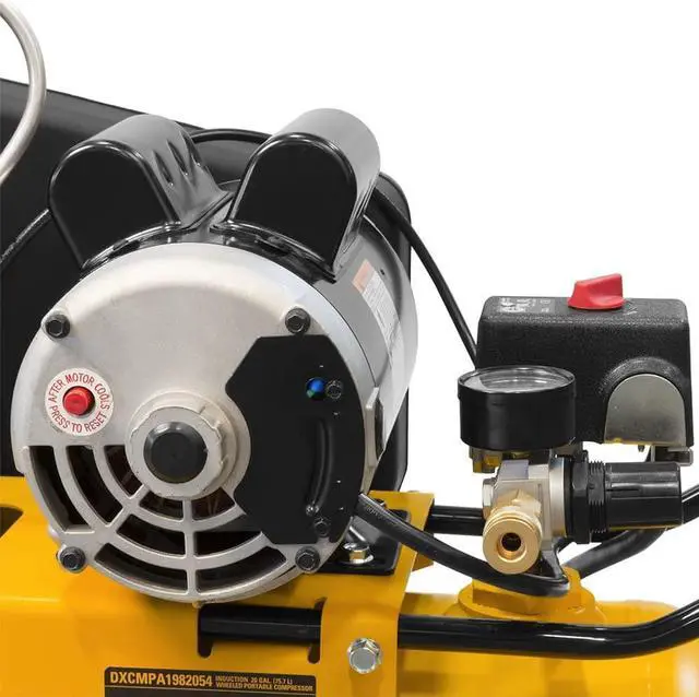 Alt view image 2 of 5 - DeWALT 1.9-HP 20-Gallon (Belt-Drive) Dual Voltage Air Compressor