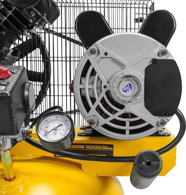 Alt view image 4 of 5 - DEWALT DXCMLA1682066 1.6 HP 20-gallon Single Stage Oil-Lube Vertical Portable Air Compressor