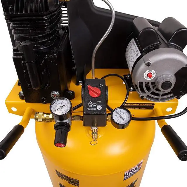 Alt view image 5 of 6 - DeWALT DXCMLA1983054 1.9-HP 30-Gallon (Belt-Drive) Dual Voltage Air Compressor
