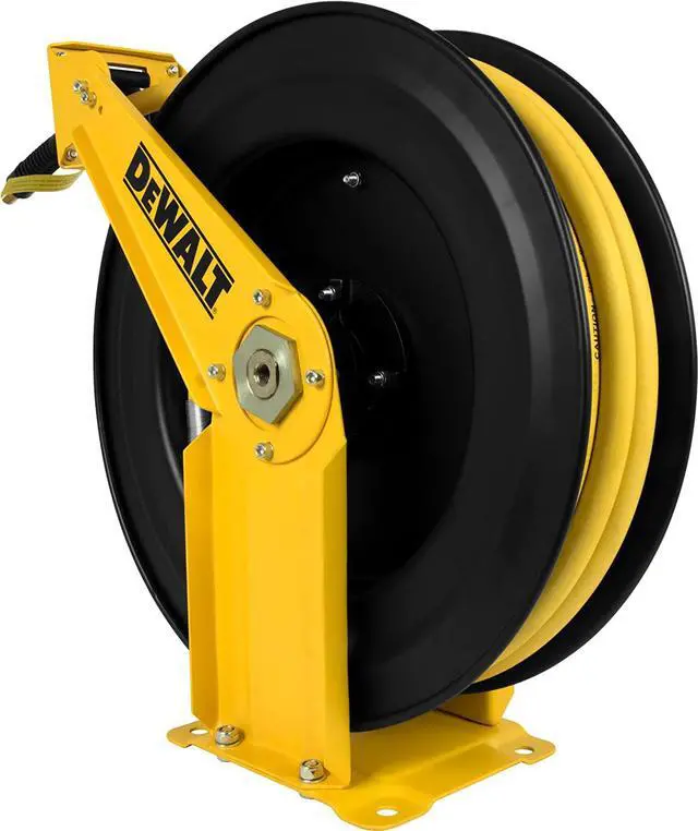 Alt view image 3 of 6 - DeWalt DXCM024-0343 Double Arm Hose Reel with 3/8 x 50 Premium Rubber Hose