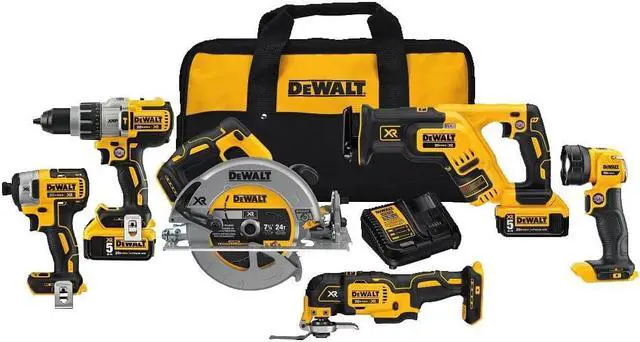 Main image of DEWALT 20V MAX Power Tool Combo Kit, 6-Tool Cordless Power Tool Set with 2 Batteries and Charger