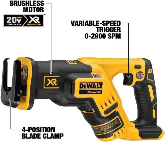 Alt view image 6 of 7 - DEWALT 20V MAX Power Tool Combo Kit, 6-Tool Cordless Power Tool Set with 2 Batteries and Charger